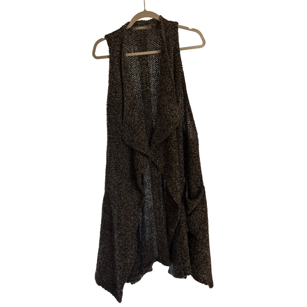 Alembika Knit Sweater Asymmetrical Vest Size Large